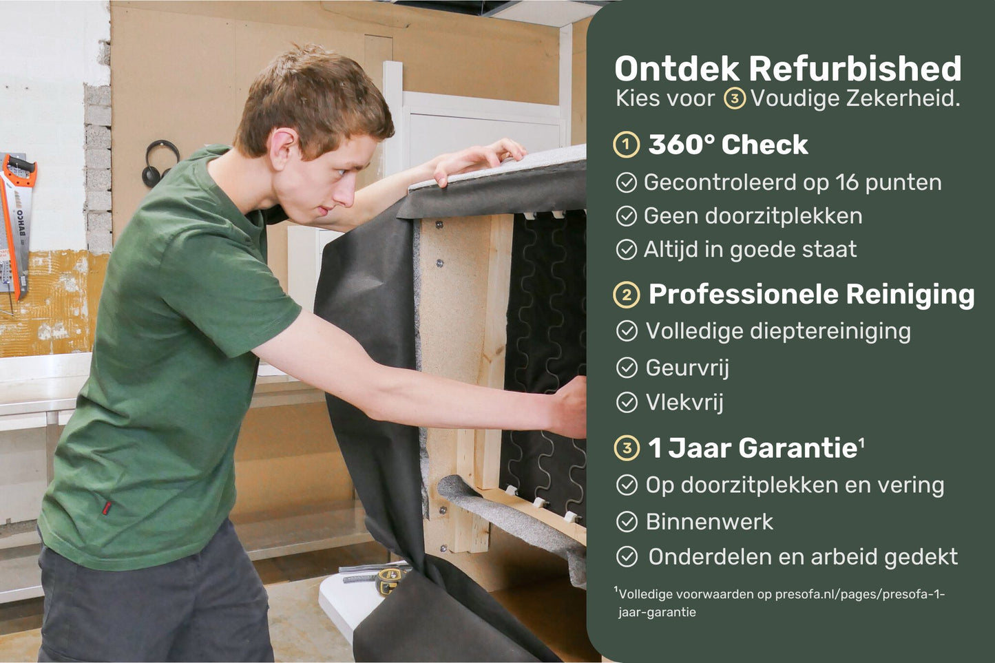 Refurbished Hoekbank Fanti Elektrisch Verstelbaar Leer