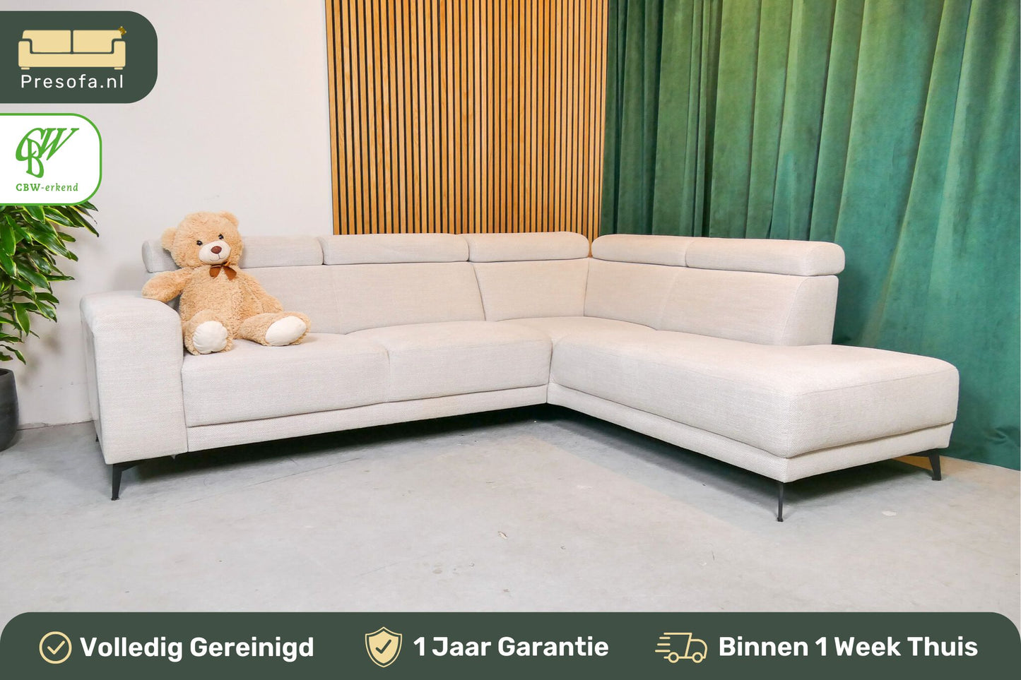 Hoekbank Beige