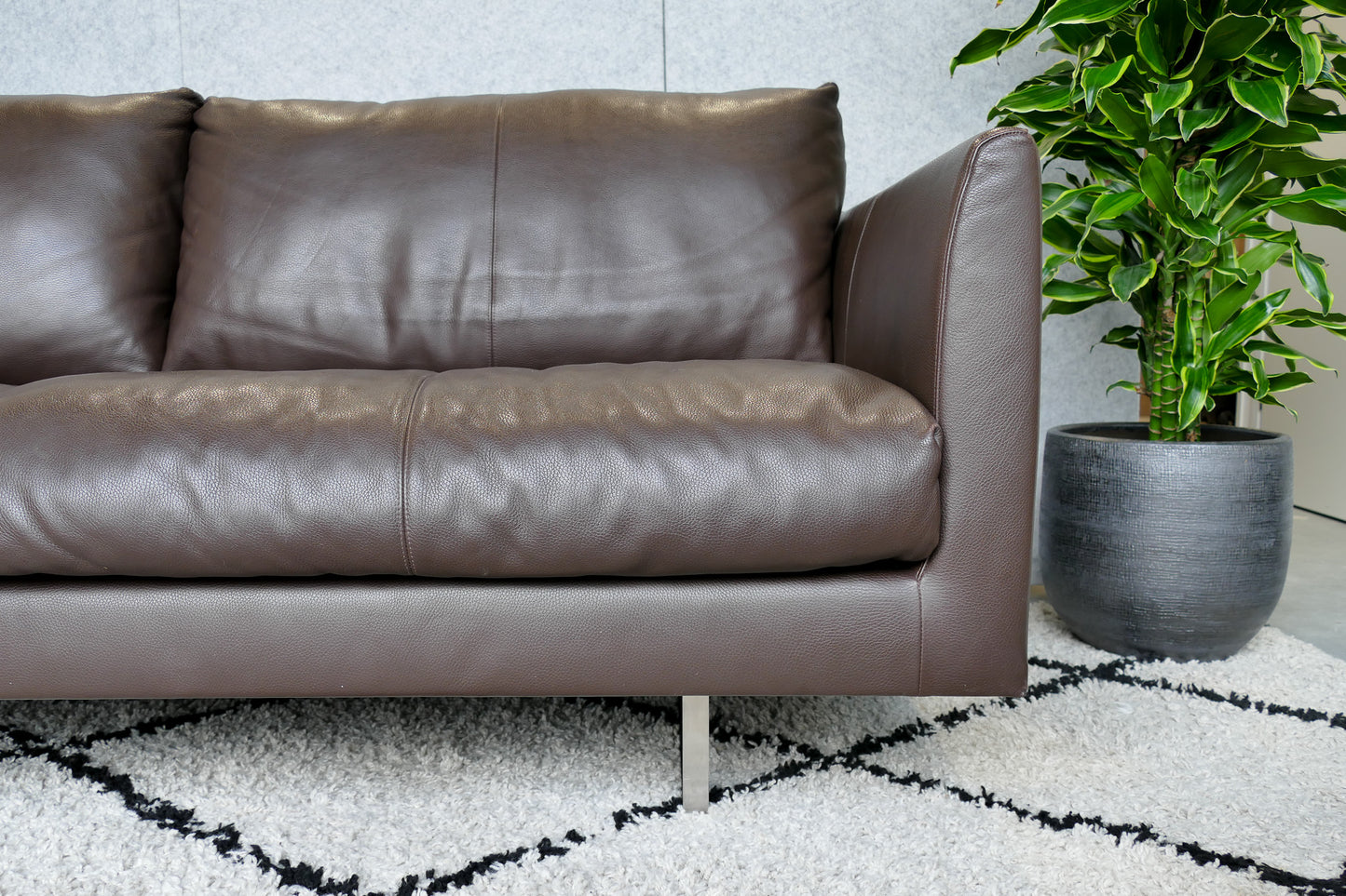 Montis Axel 3-Zits Choco Bruin leren bank