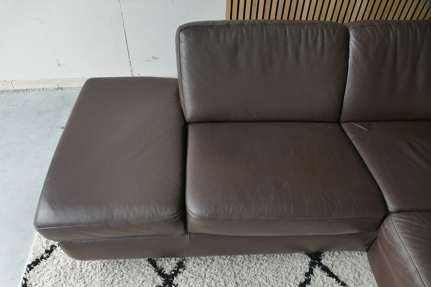 Montel Hoekbank Bruin Leer | Tweedehands