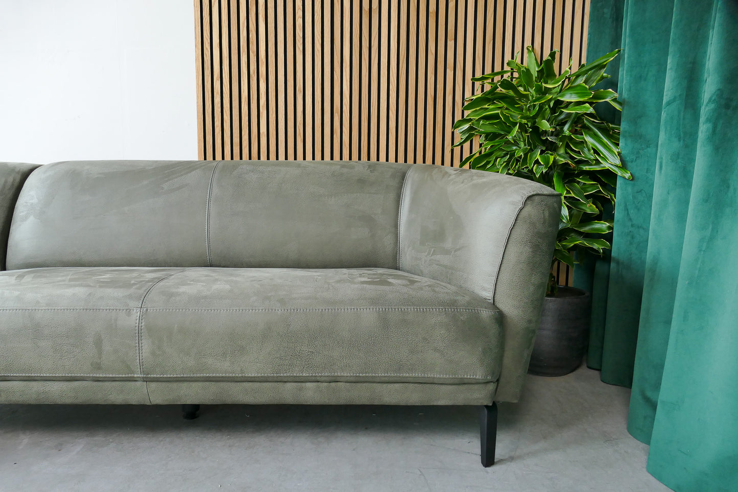 Refurbished Hoekbank XOOON Organisch Mosgroen