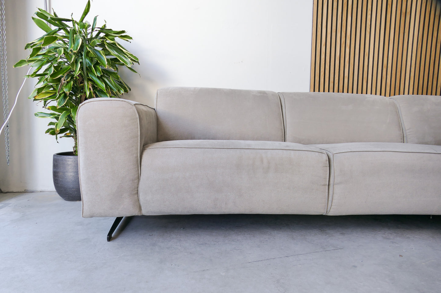 Refurbished Moderne Hoekbank Taupe