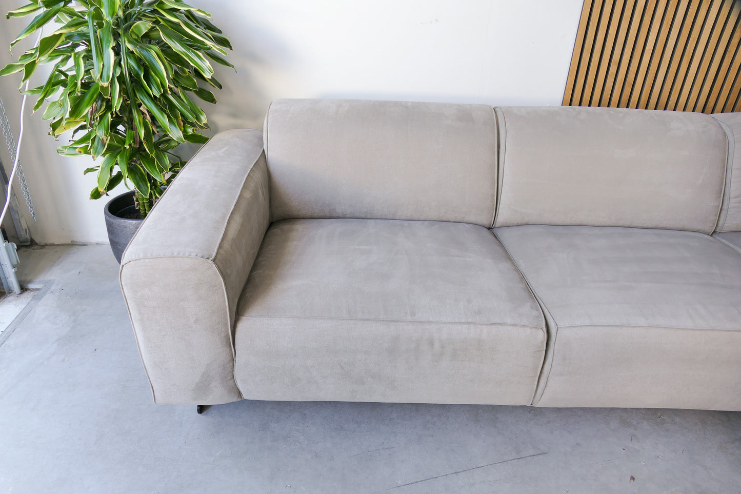 Refurbished Moderne Hoekbank Taupe