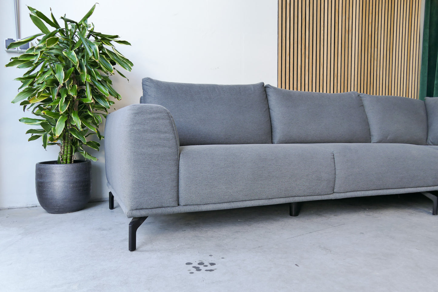 Refurbished Moderne Hoekbank Antraciet