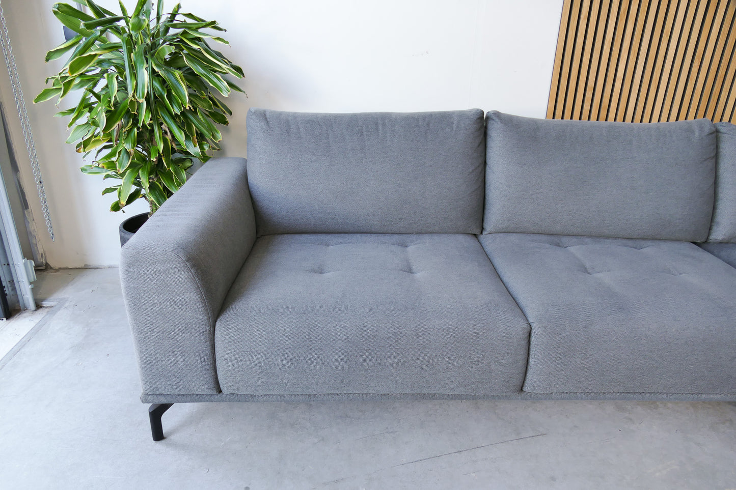 Refurbished Moderne Hoekbank Antraciet