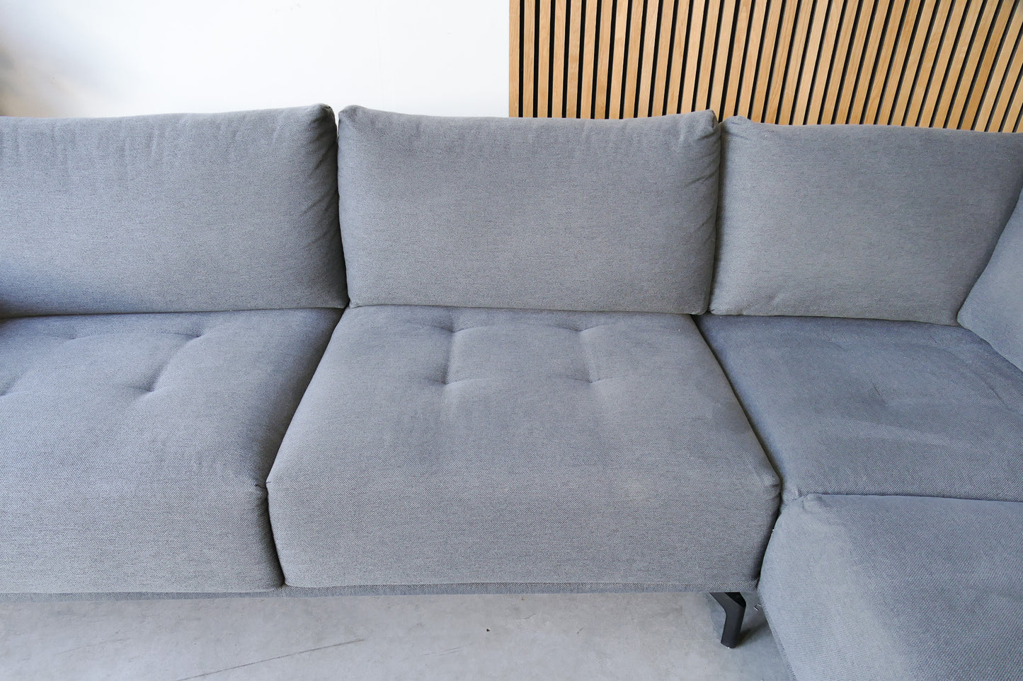 Refurbished Moderne Hoekbank Antraciet