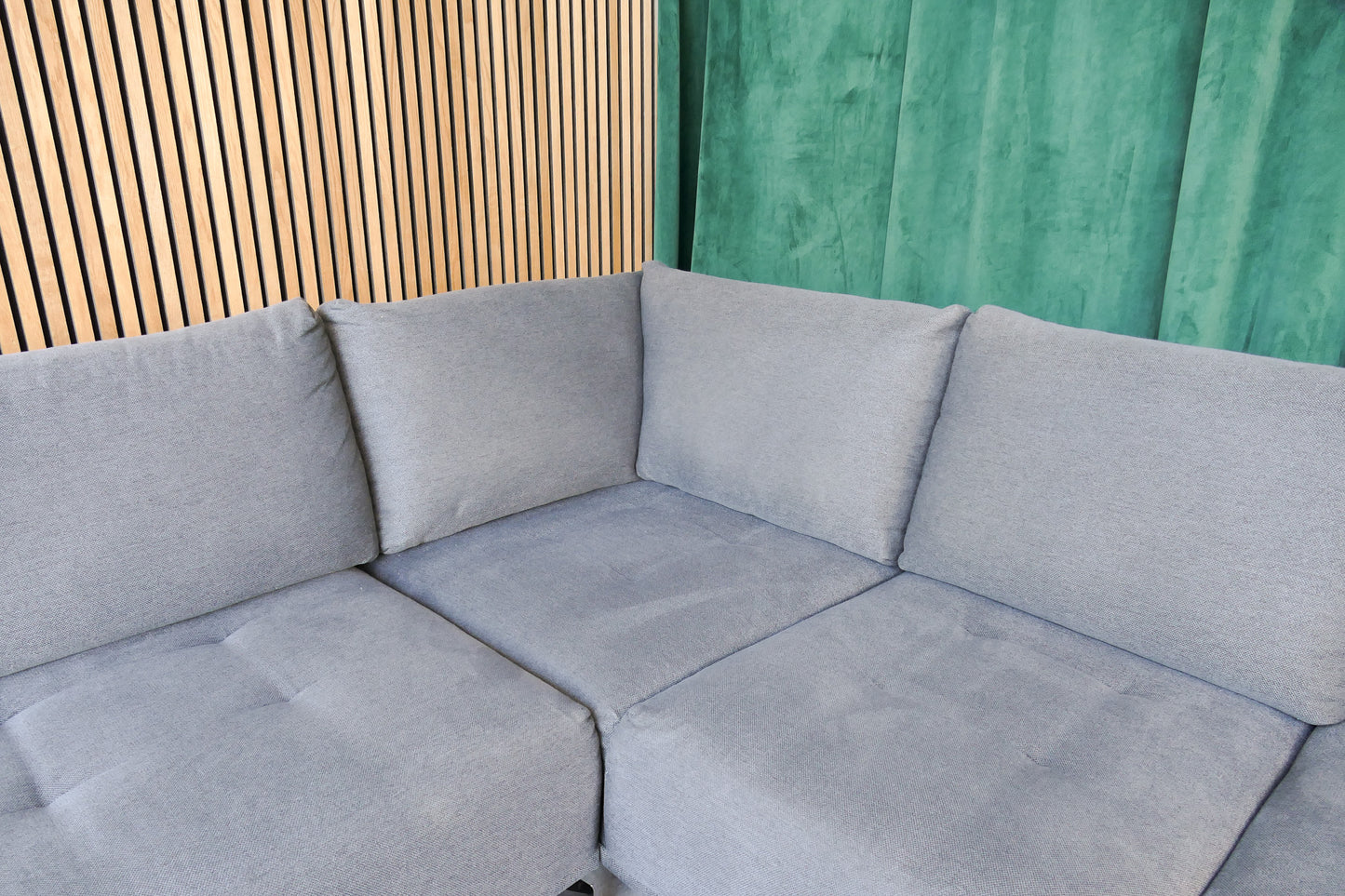 Refurbished Moderne Hoekbank Antraciet