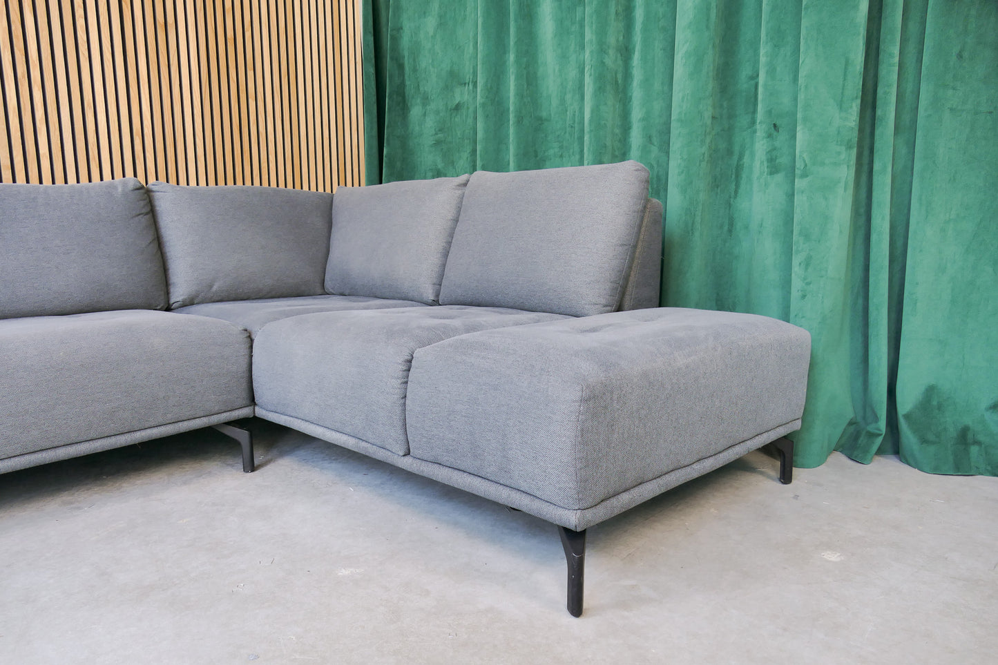 Refurbished Moderne Hoekbank Antraciet