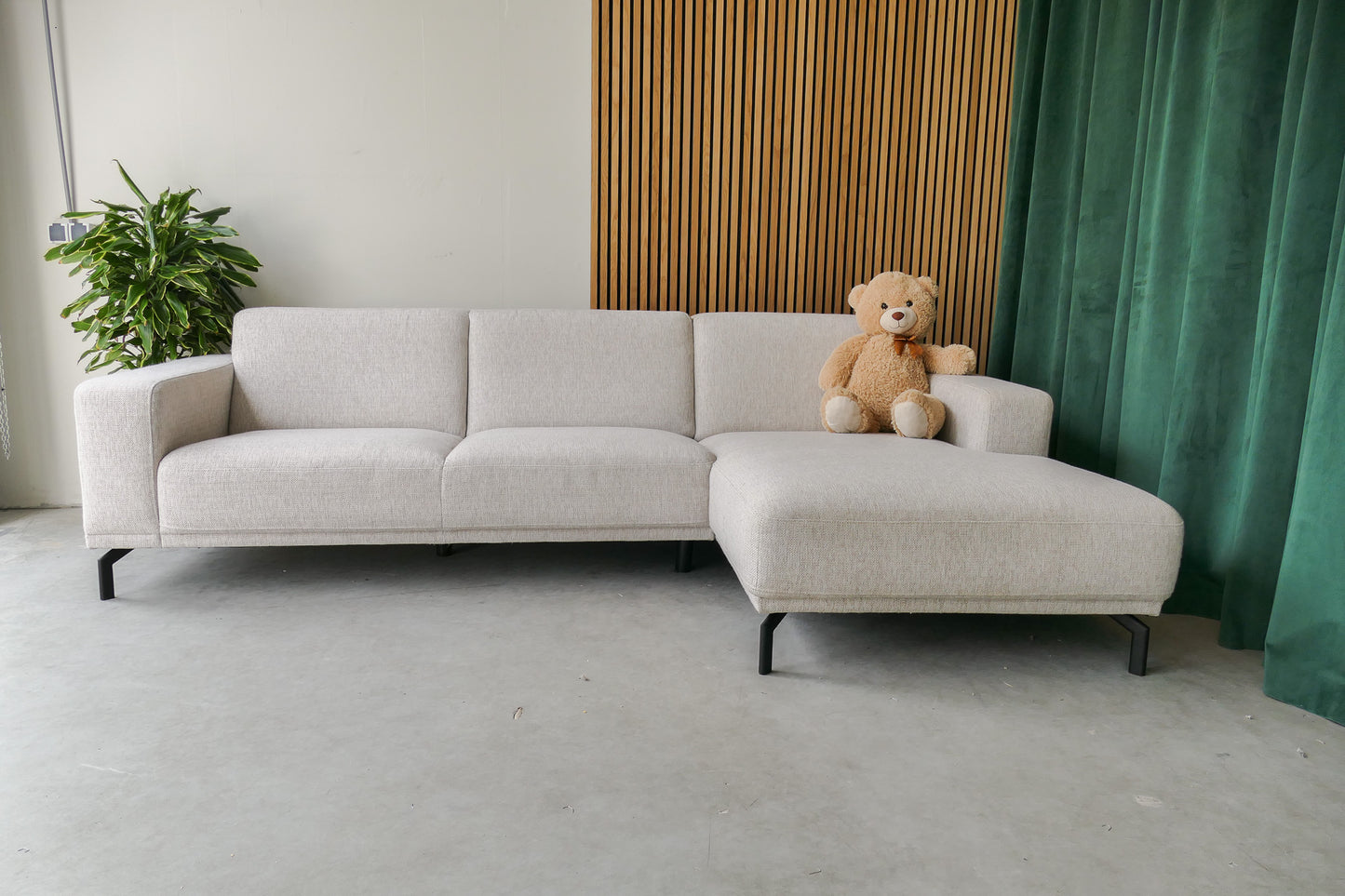 Refurbished Montèl Hoekbank Viano Beige