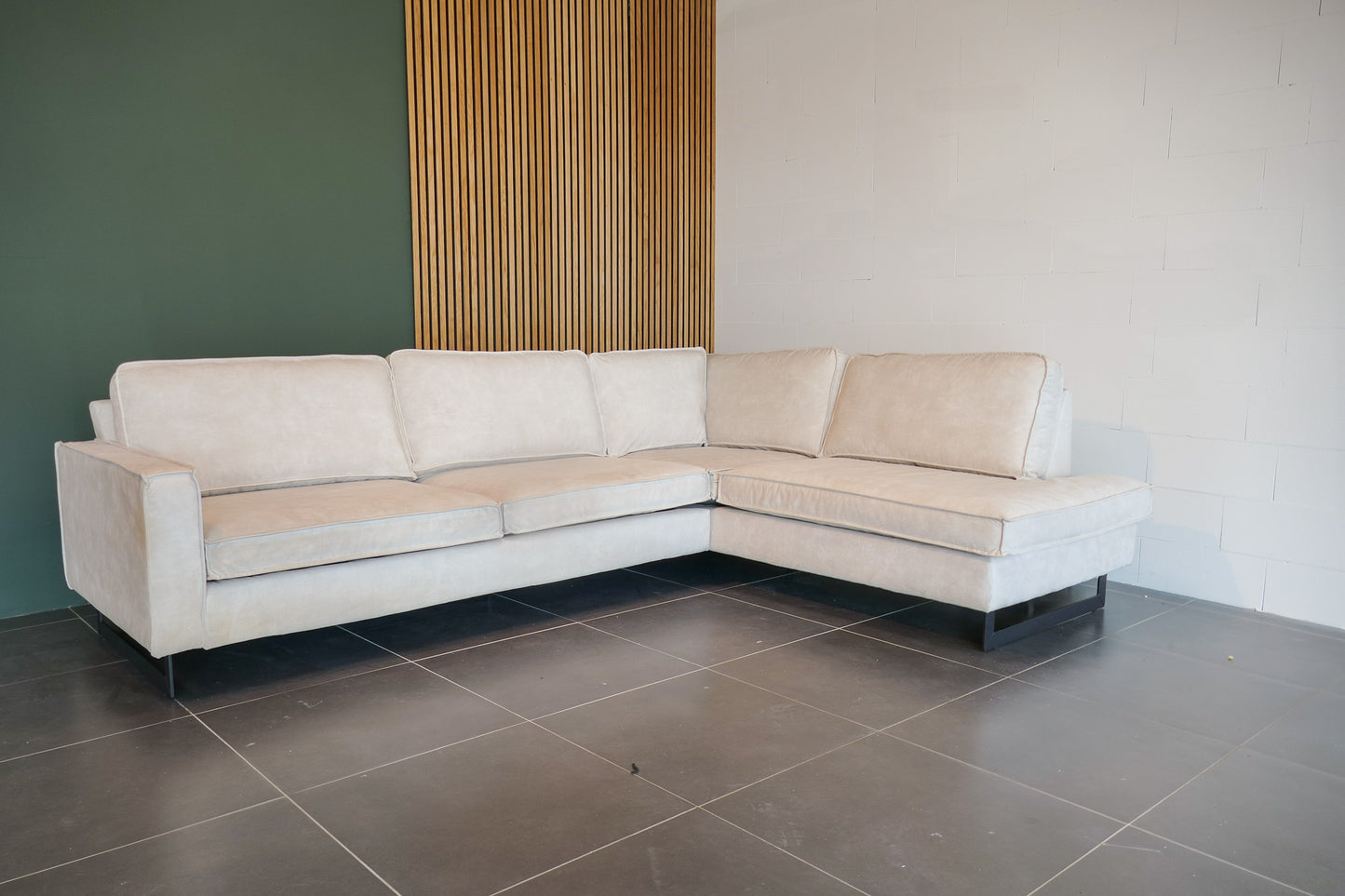 Refurbished Hoekbank Gebroken Wit