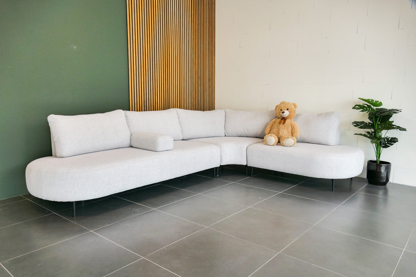 Refurbished Hoekbank Wit Organisch