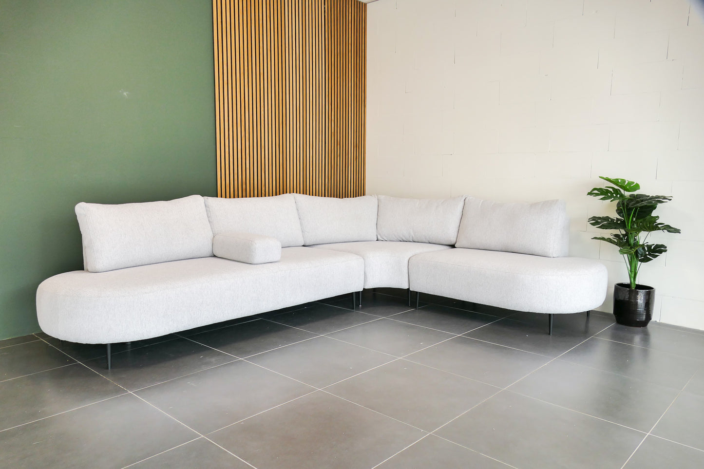 Refurbished Hoekbank Wit Organisch