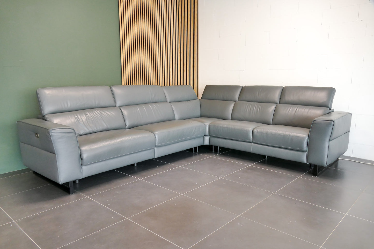 Refurbished Hoekbank Fanti Elektrisch Verstelbaar Leer