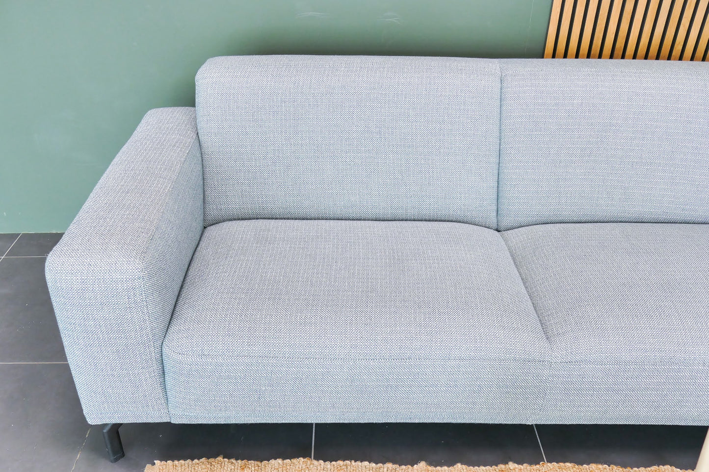 Refurbished Hoekbank Montèl Viano blauw/Groen Gemêleerd