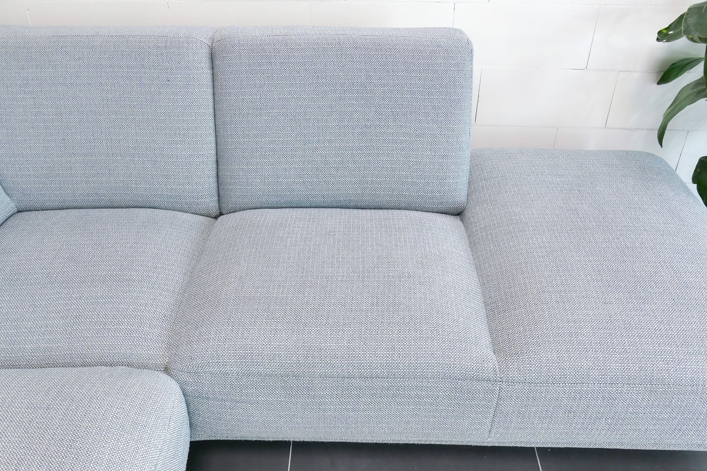 Refurbished Hoekbank Montèl Viano blauw/Groen Gemêleerd