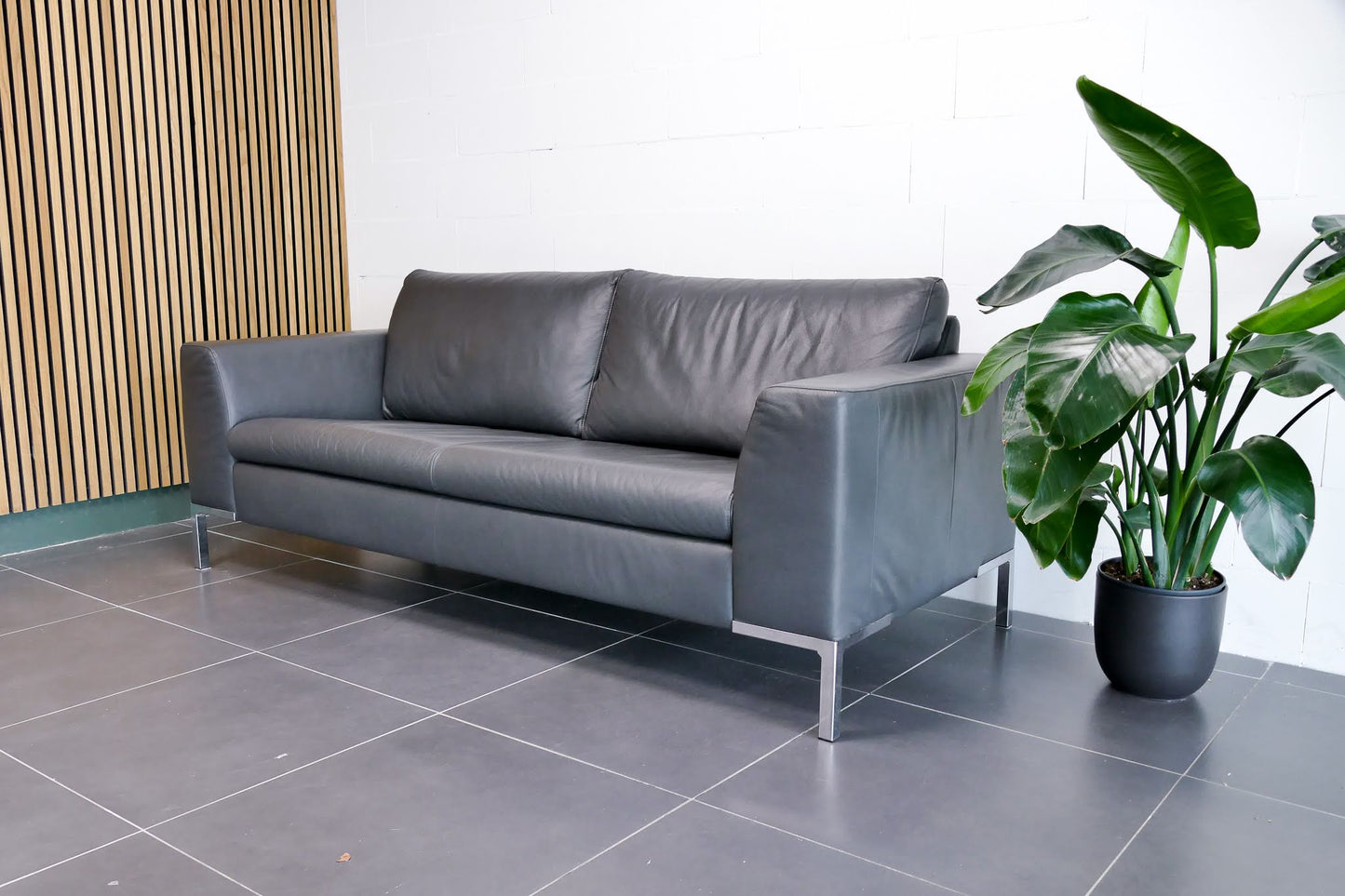 Refurbished Leren Montèl bank 2,5 zits |