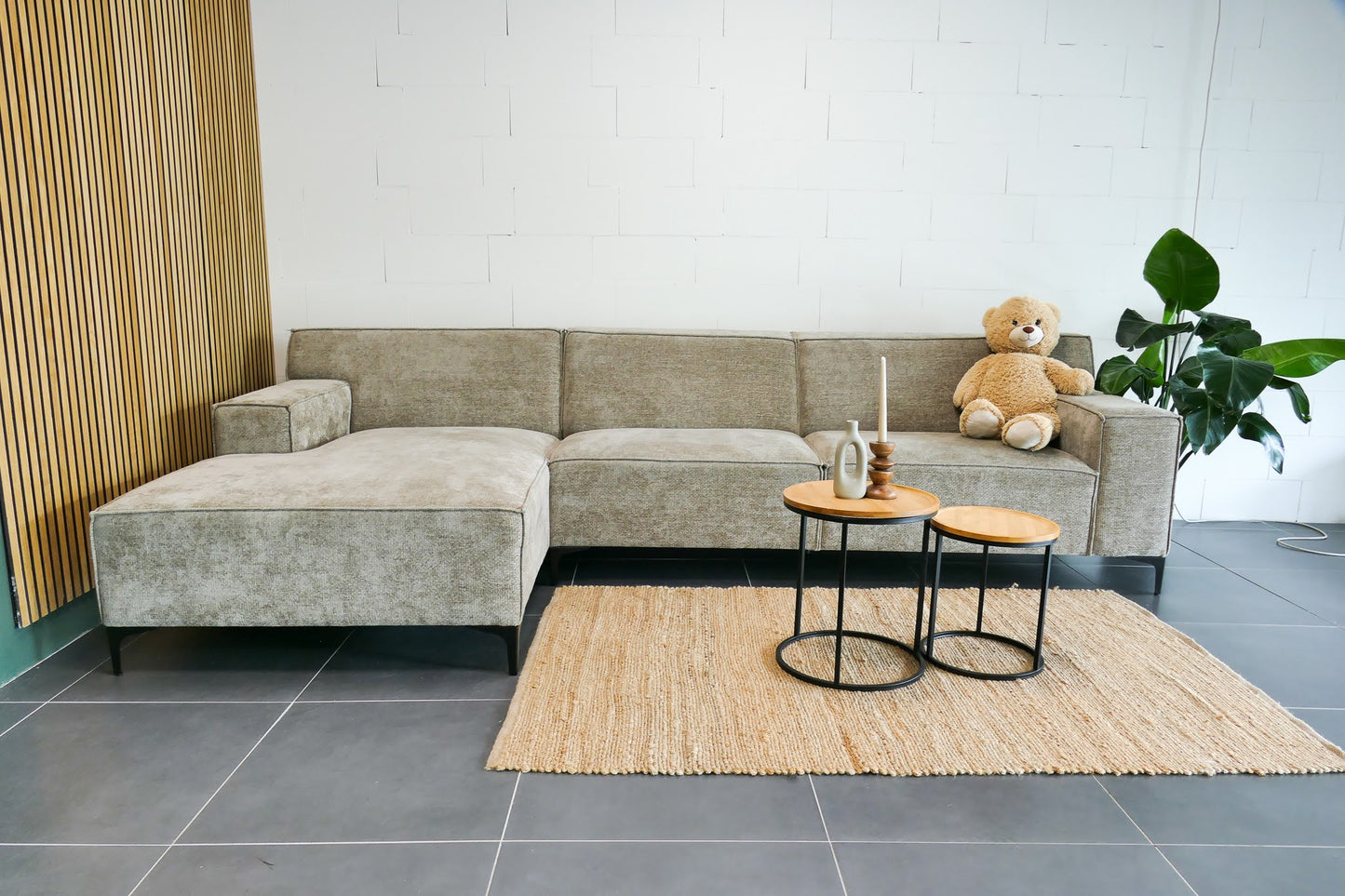 Refurbished Haco Hoekbank Puck Taupe