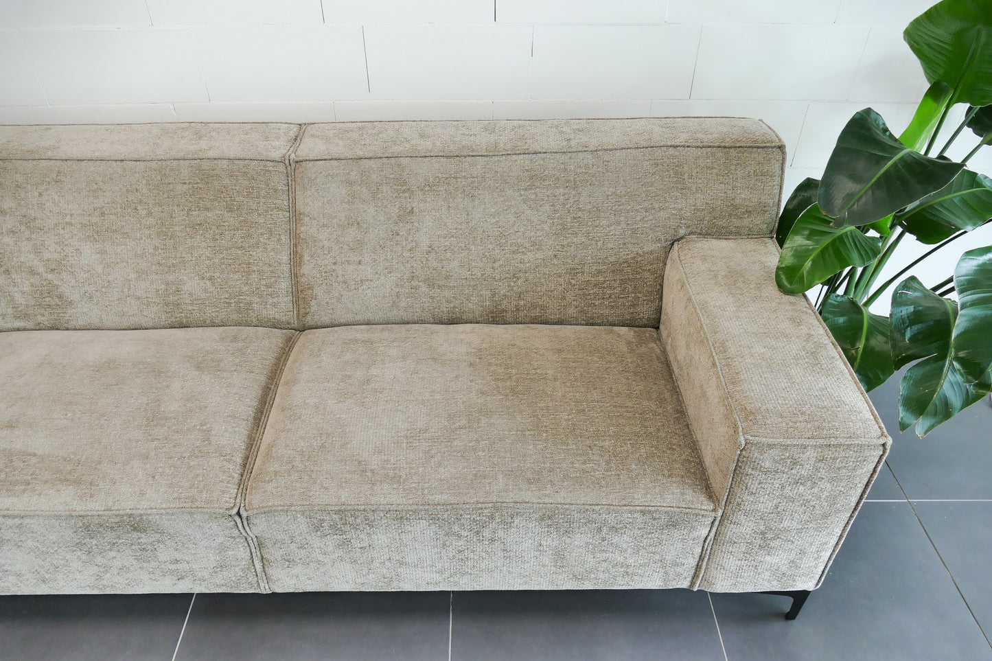 Refurbished Haco Hoekbank Puck Taupe