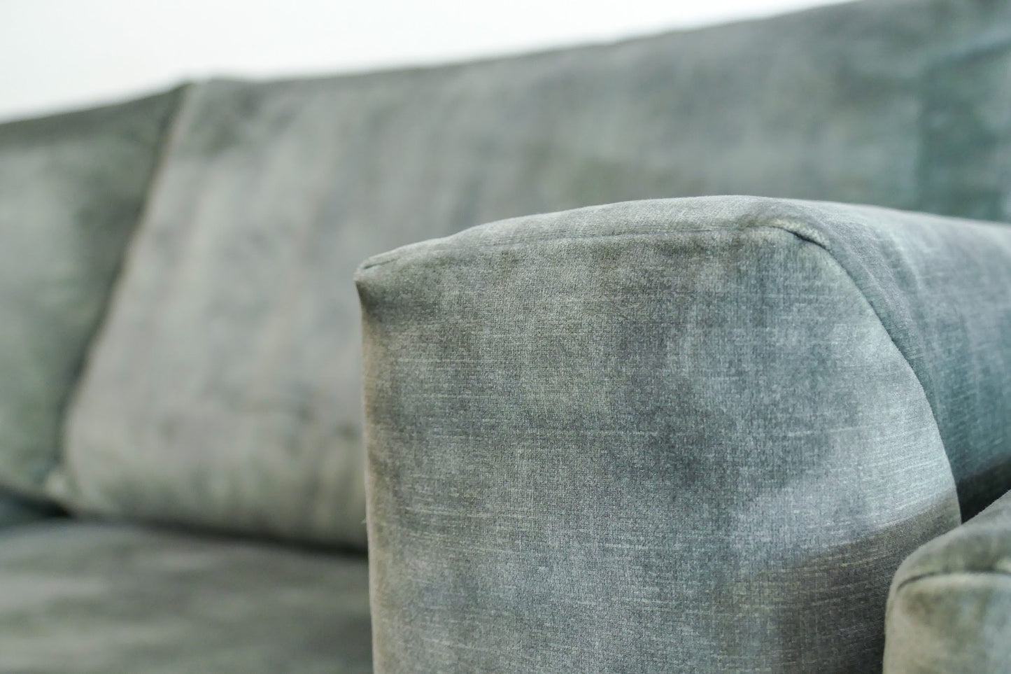 Refurbished Hoekbank Velvet Groen Carré Wonen