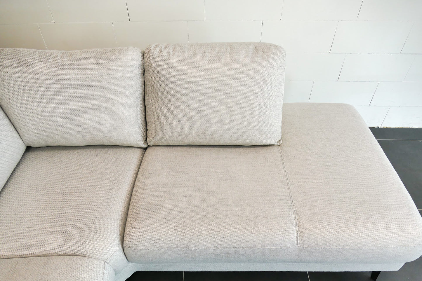 Refurbished Moderne Hoekbank Beige