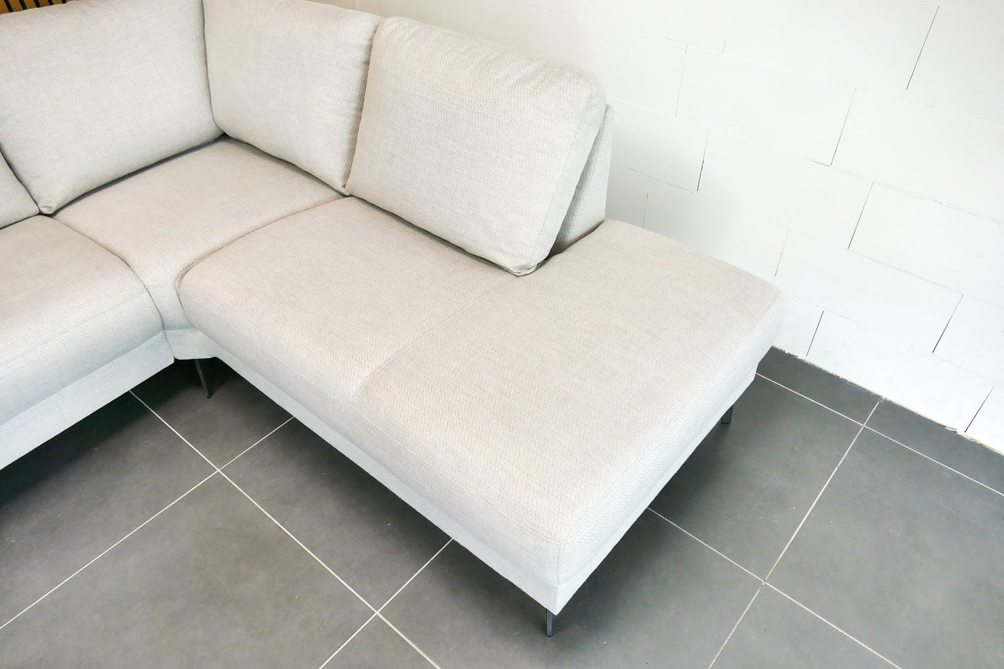 Refurbished Moderne Hoekbank Beige