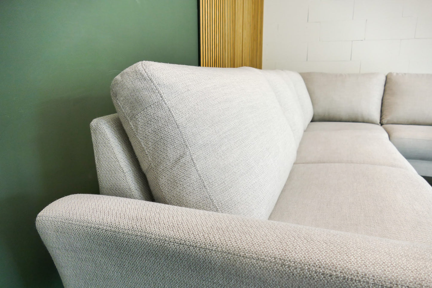 Refurbished Moderne Hoekbank Beige