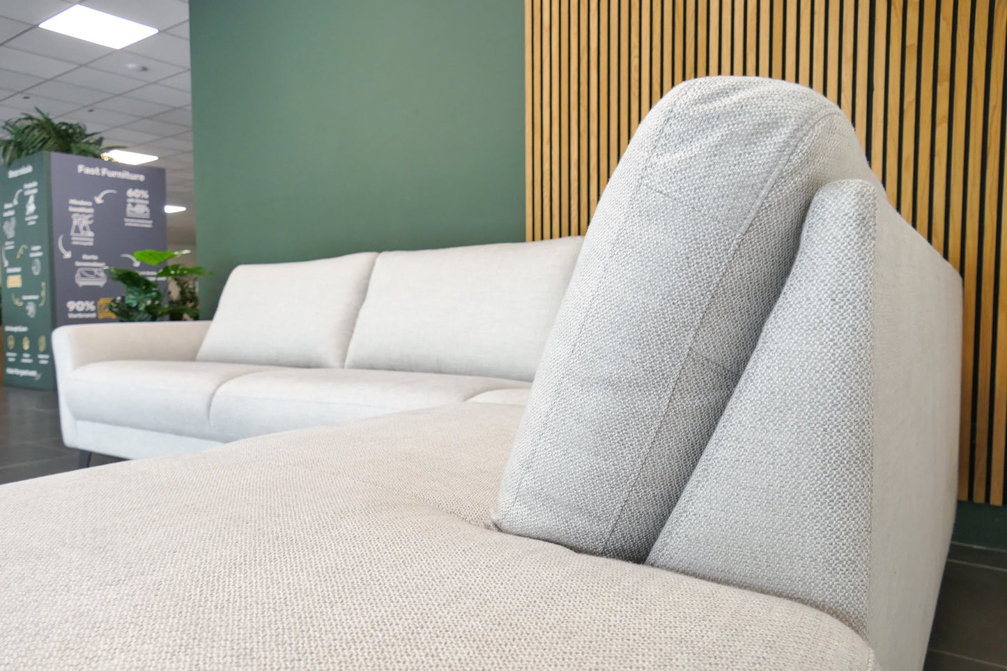 Refurbished Moderne Hoekbank Beige
