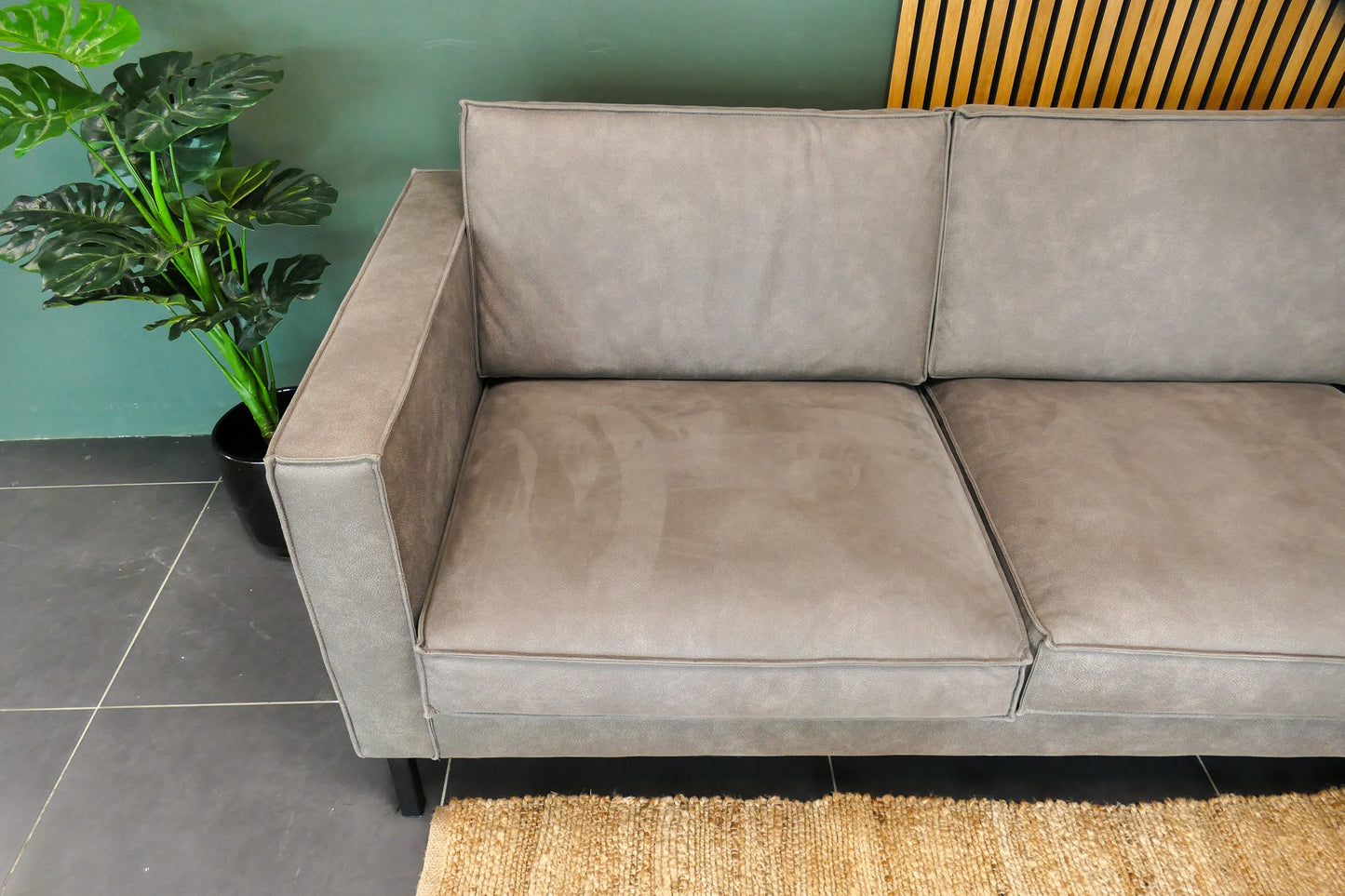 Refurbished Hoekbank Profijtmeubel Bruin Tadley