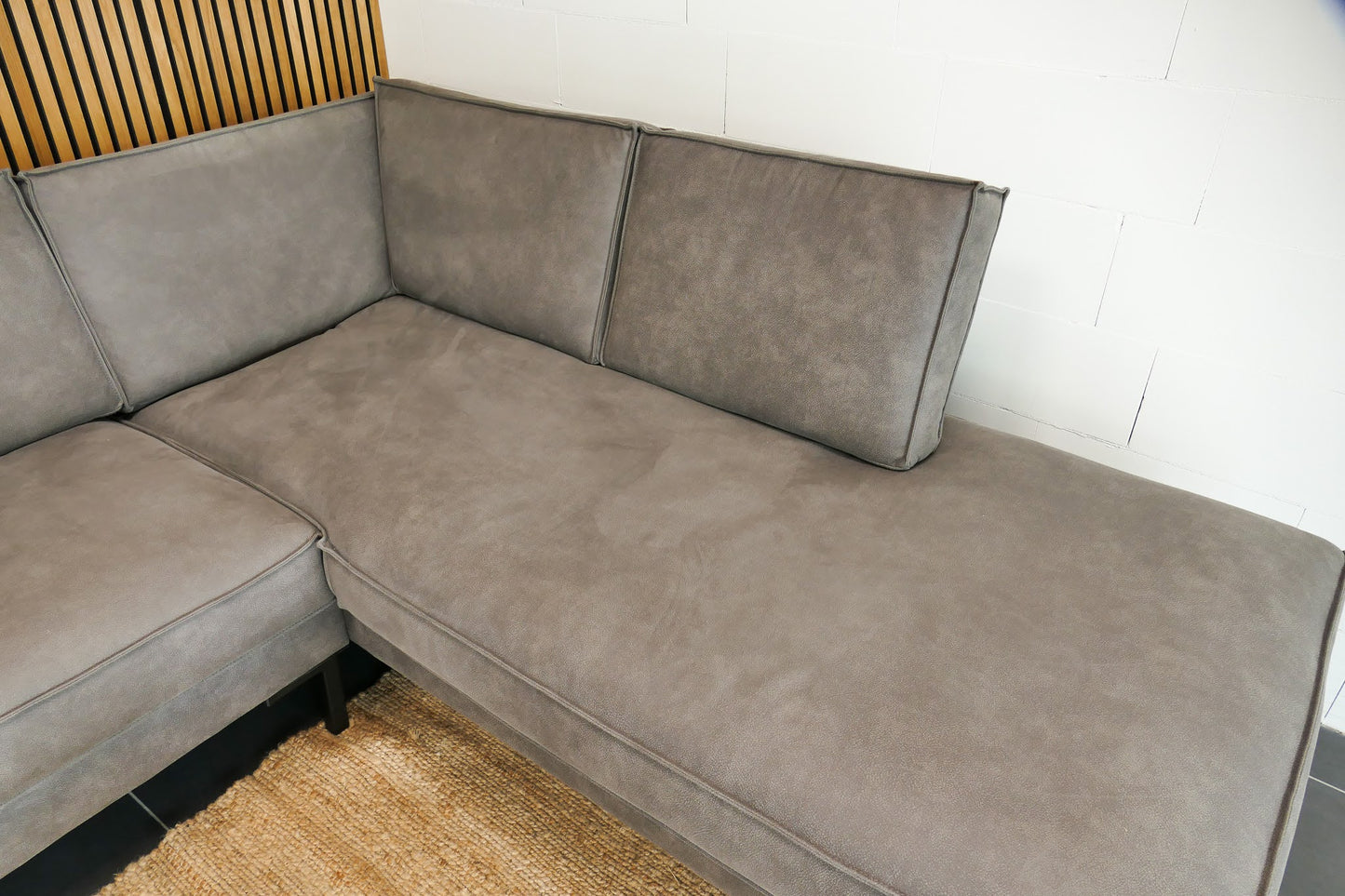 Refurbished Hoekbank Profijtmeubel Bruin Tadley
