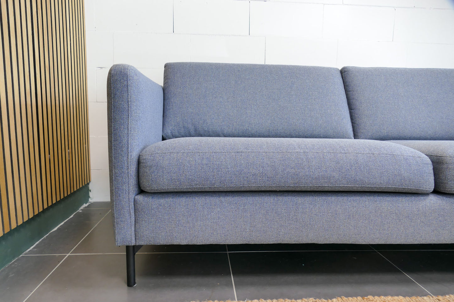 Refurbished Moderne Hoekbank Lichtblauw