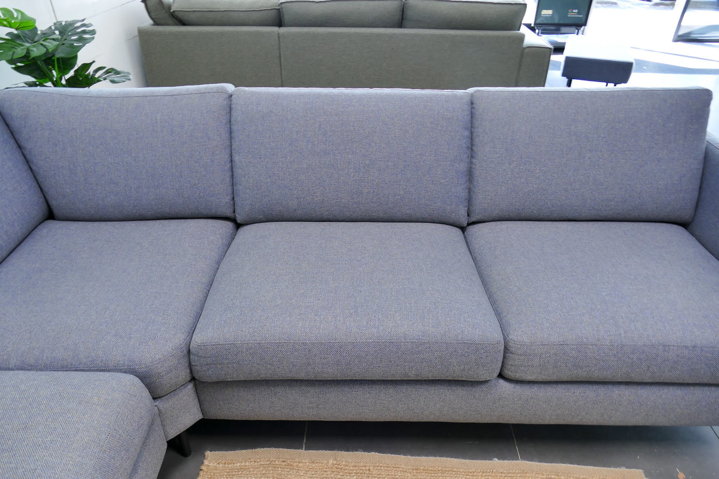 Refurbished Moderne Hoekbank Lichtblauw