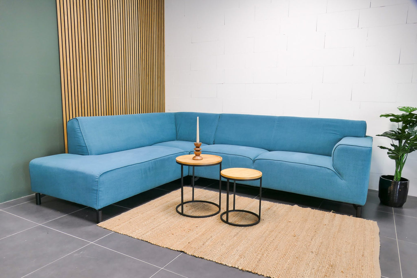 Refurbished Moderne Hoekbank turquoise