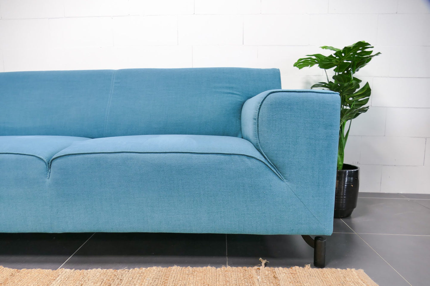 Refurbished Moderne Hoekbank turquoise