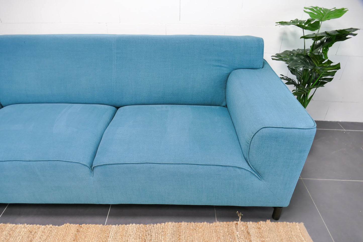 Refurbished Moderne Hoekbank turquoise