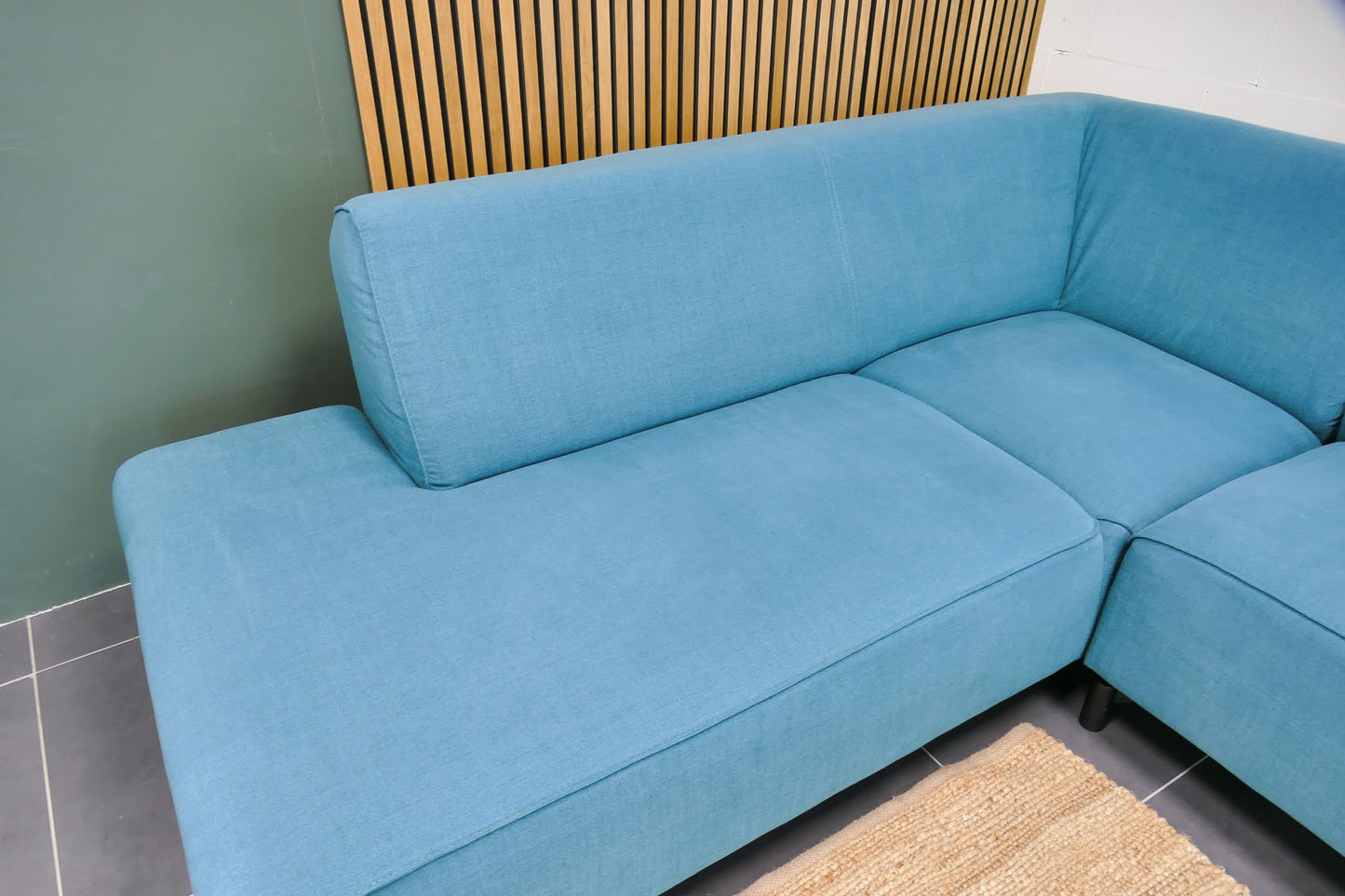 Refurbished Moderne Hoekbank turquoise
