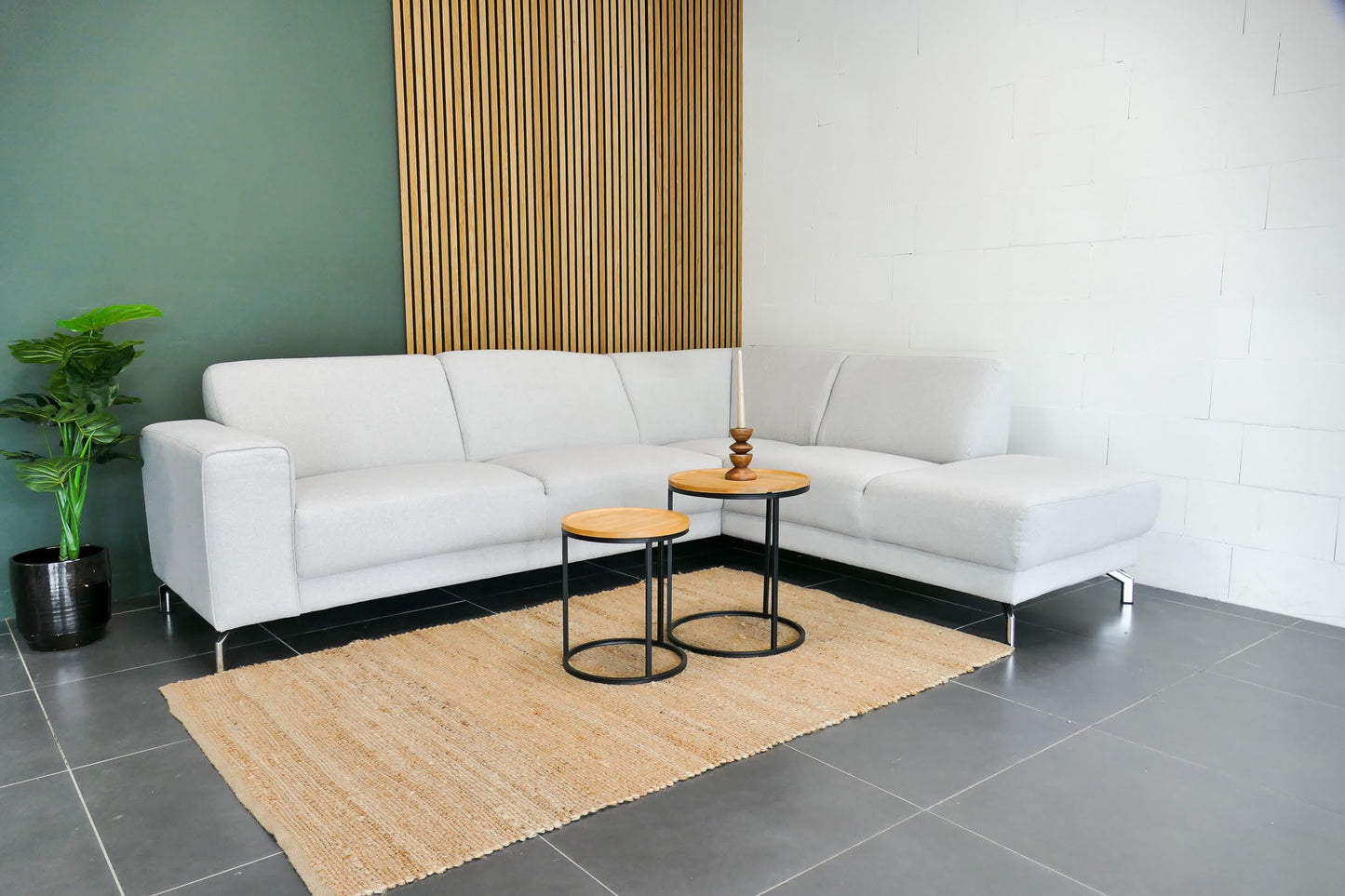 Refurbished Moderne Hoekbank Beige