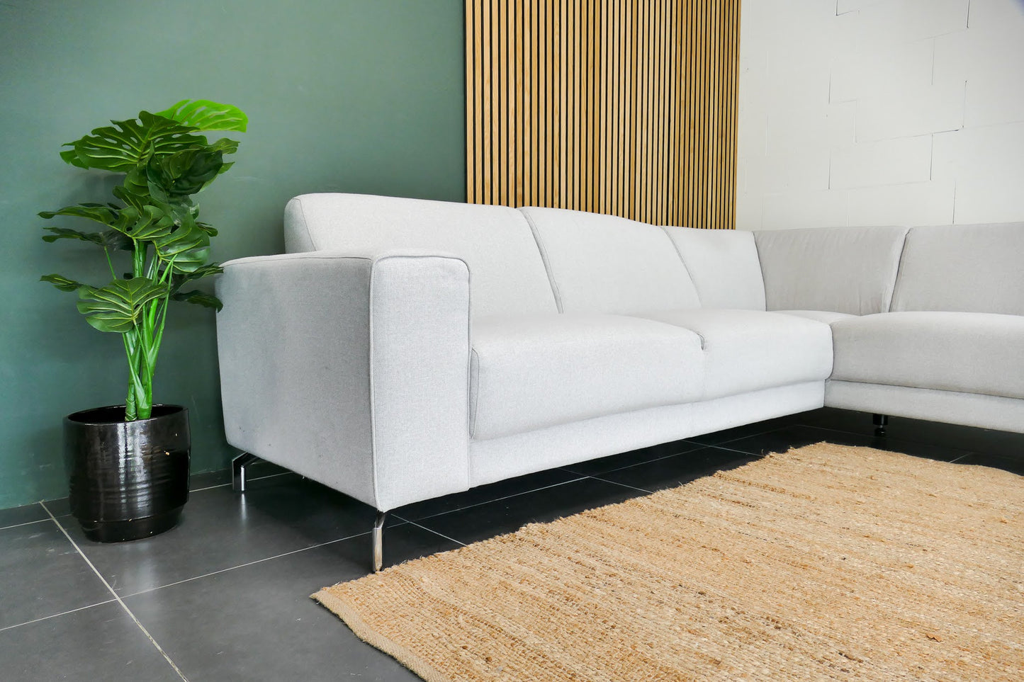 Refurbished Moderne Hoekbank Beige