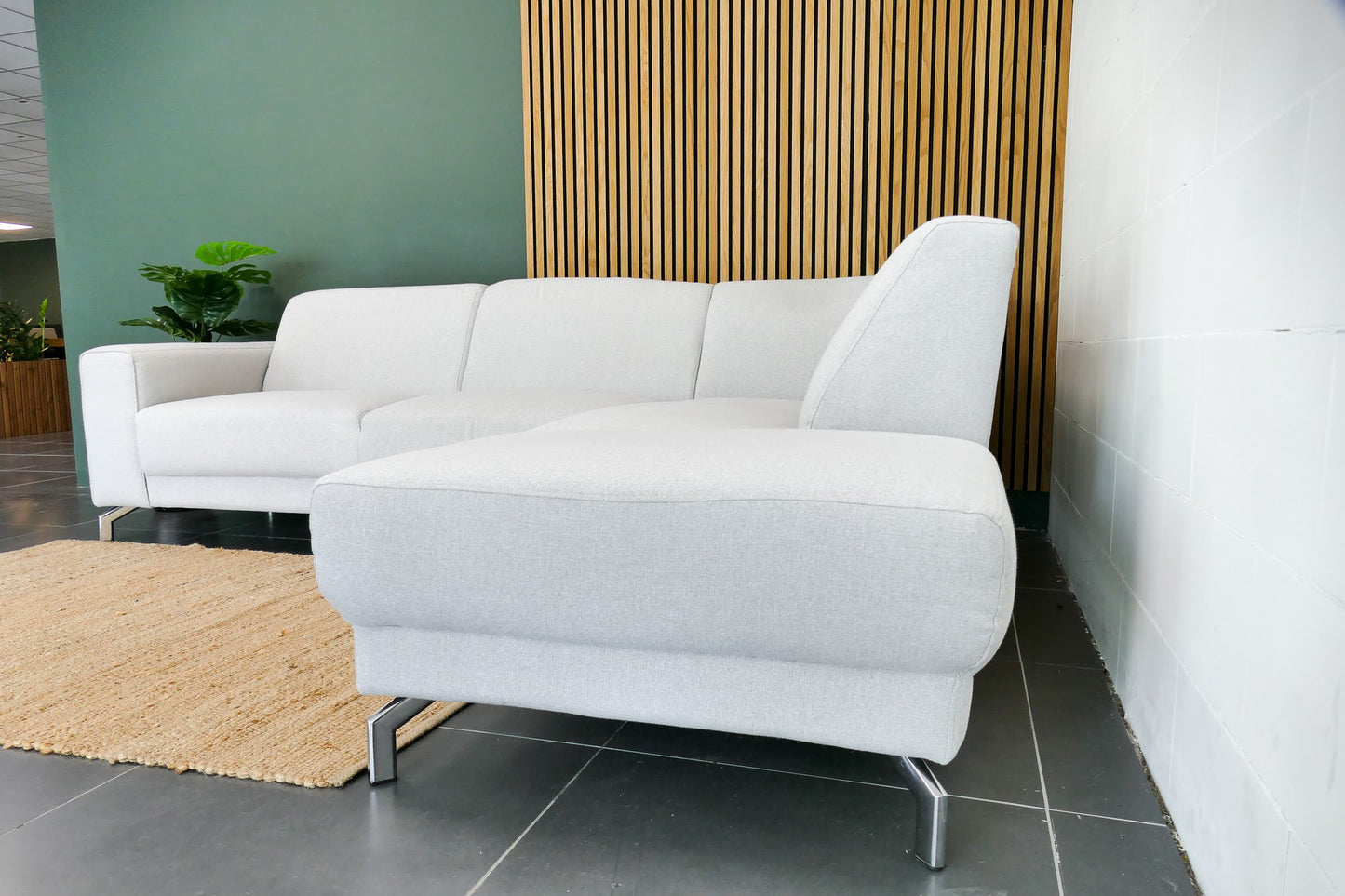 Refurbished Moderne Hoekbank Beige
