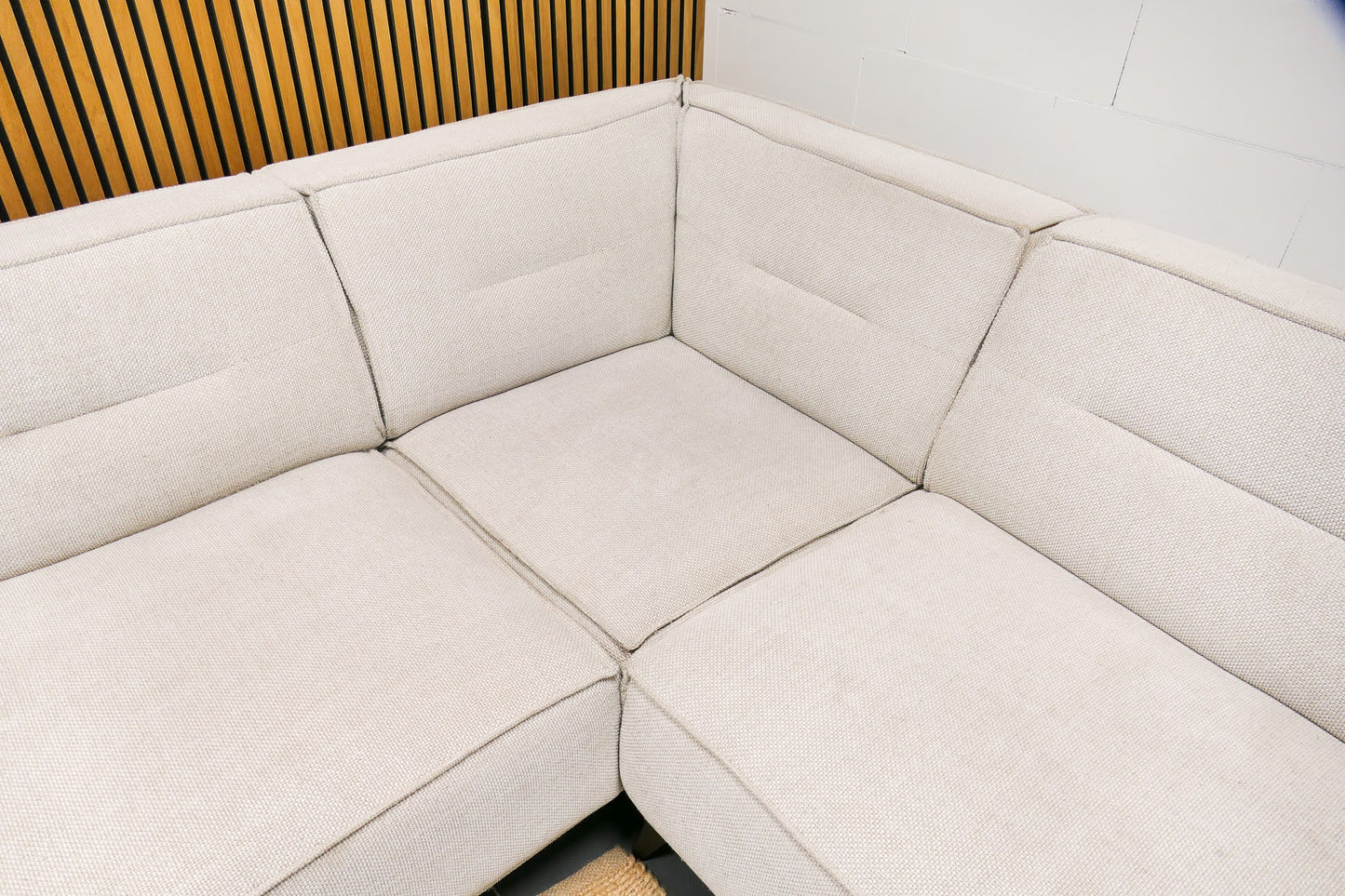 Refurbished De Bommel Hoekbank Beige