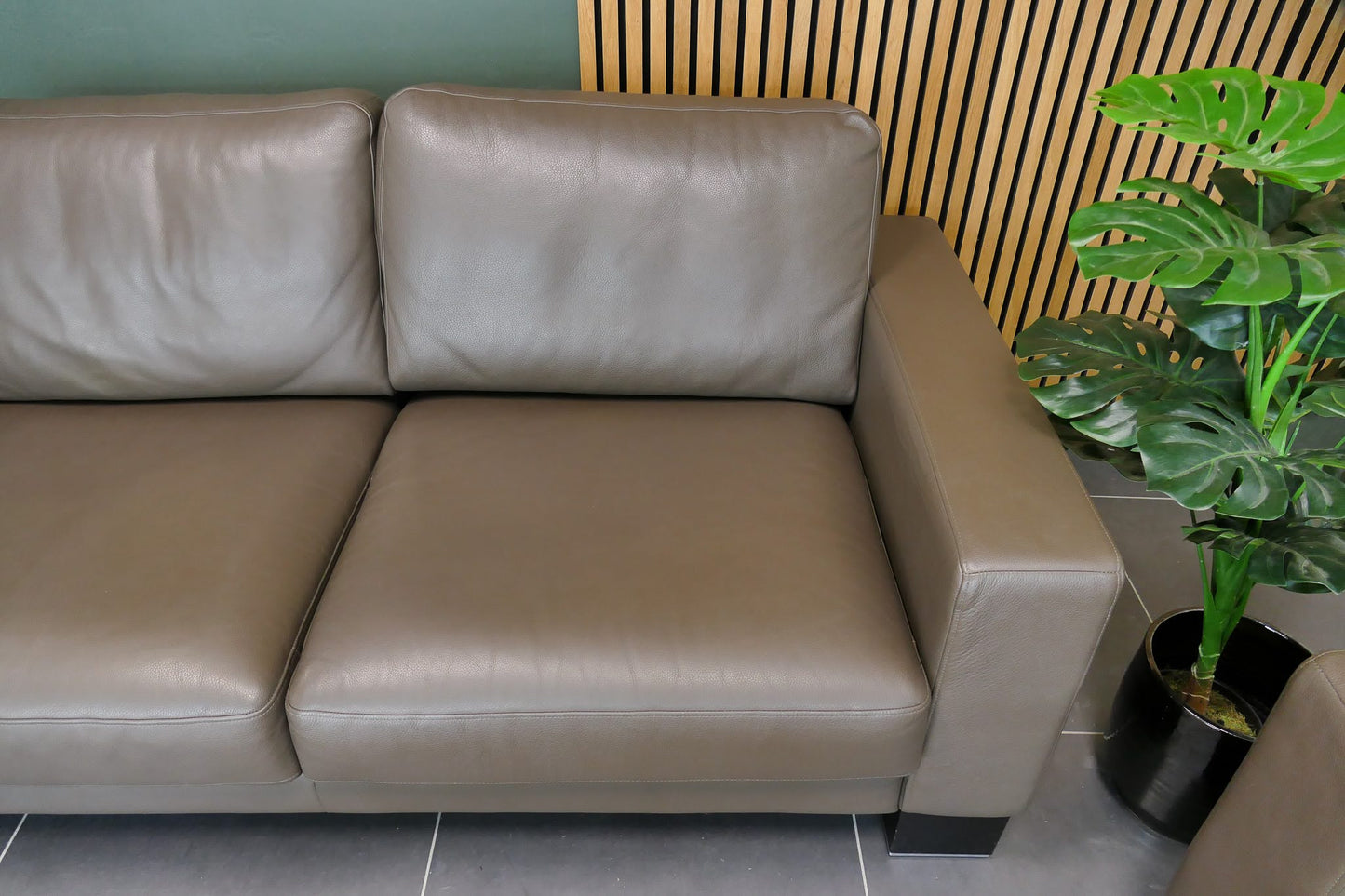 Refurbished Rolf Benz 3 zits EGO Bruin leer
