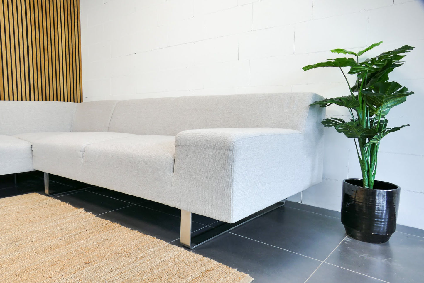 Refurbished Goossens Hoekbank Beige
