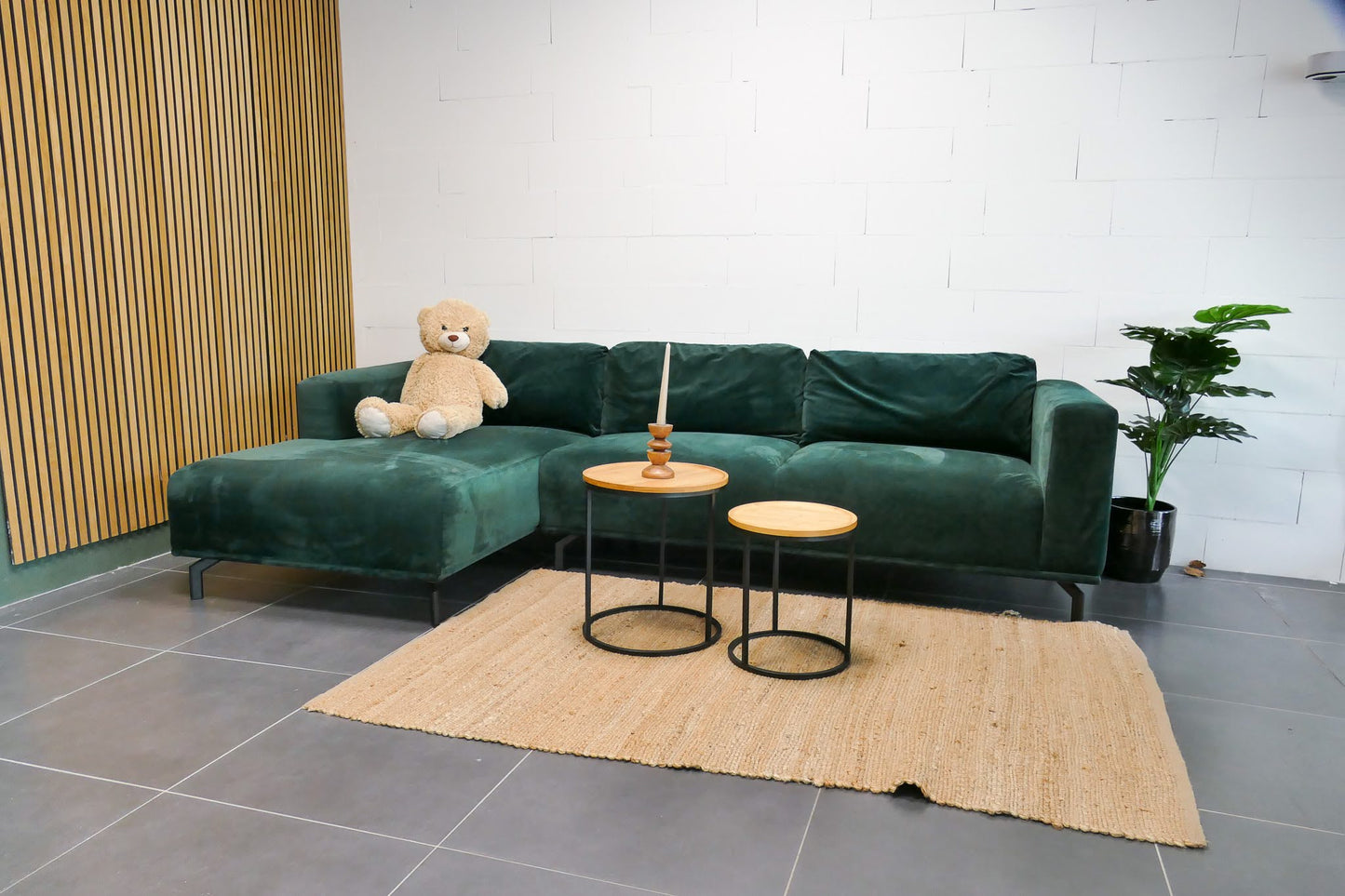 Refurbished Chaise Longue 4x6 Sofa Groen