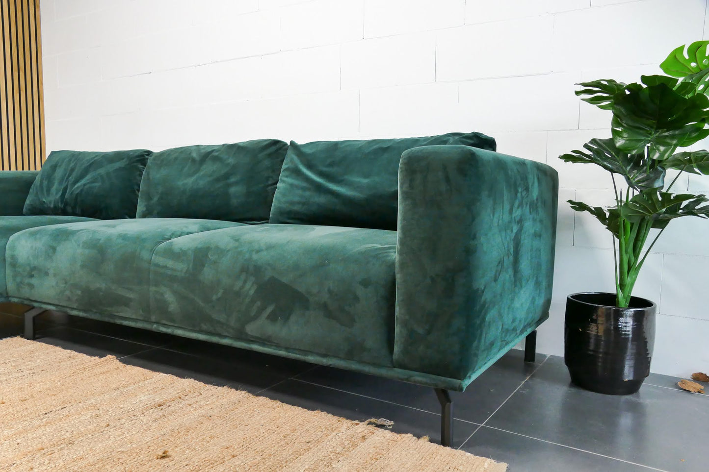 Refurbished Chaise Longue 4x6 Sofa Groen