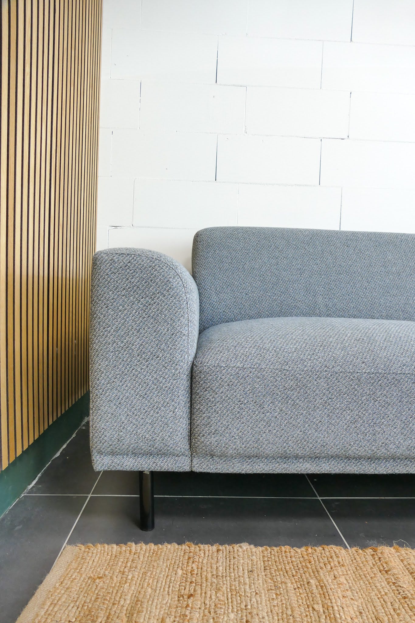 Refurbished Moderne Hoekbank Lichtblauw