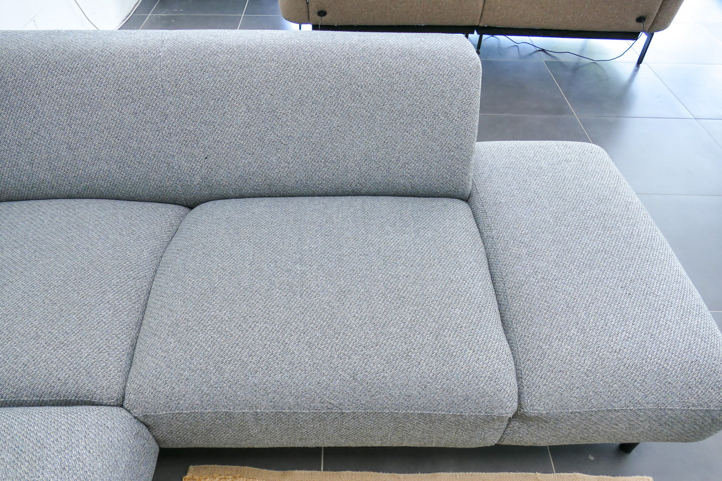 Refurbished Moderne Hoekbank Lichtblauw