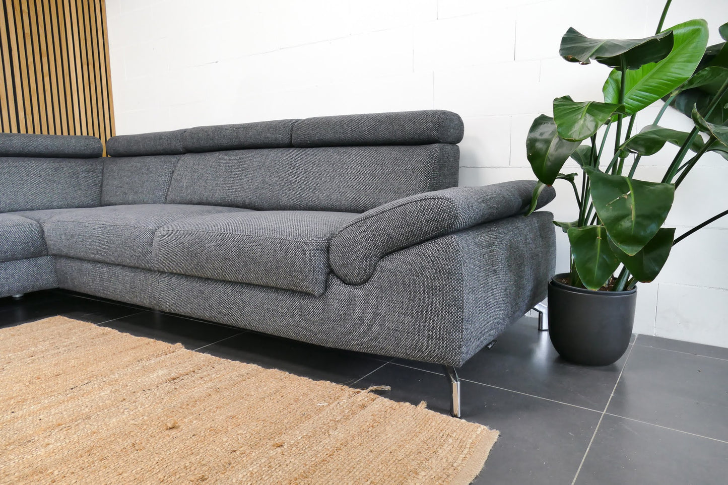 Refurbished Montel Hoekbank Chicago Antraciet