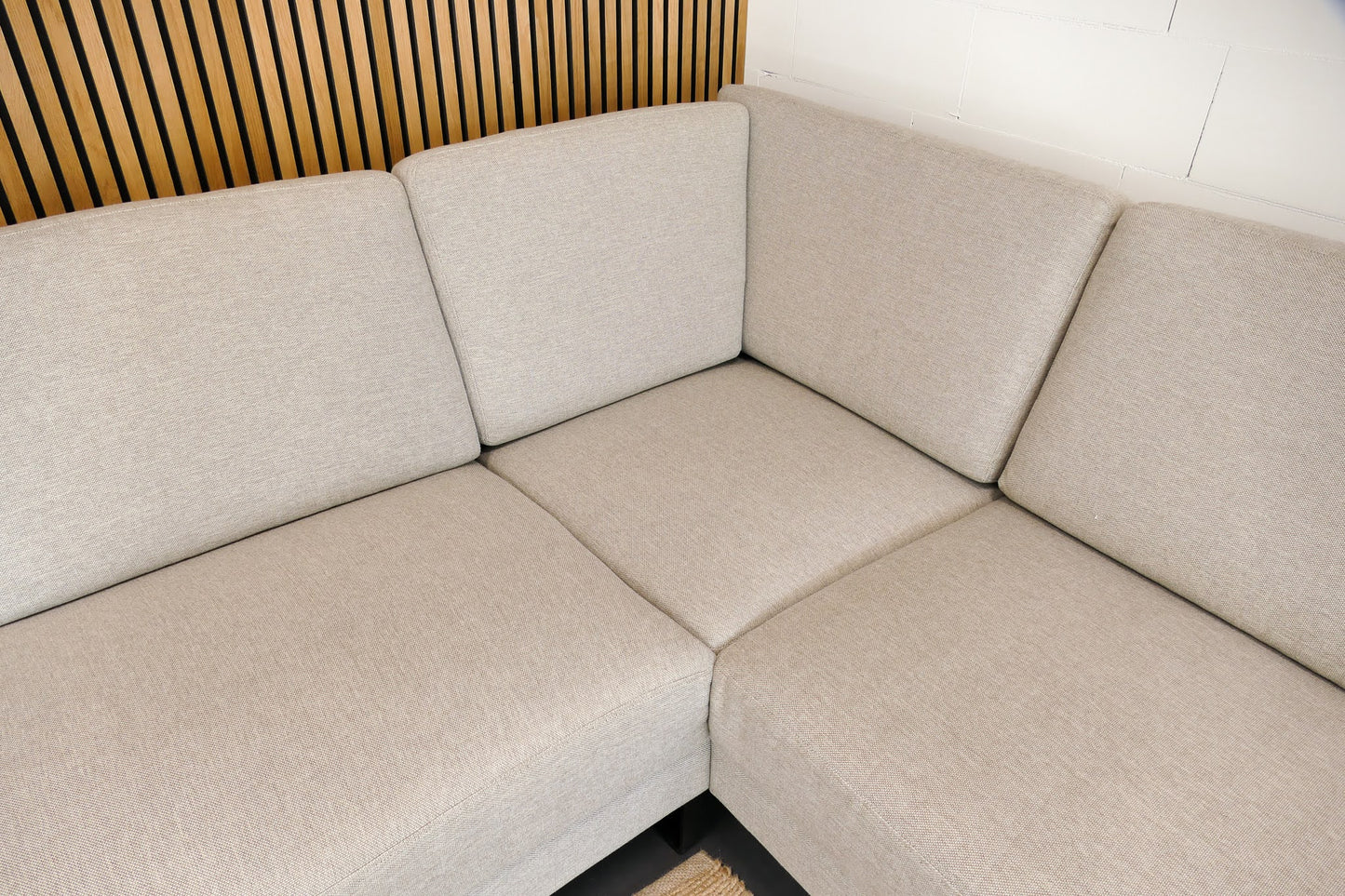 Refurbished Hoekbank Beige industrieel