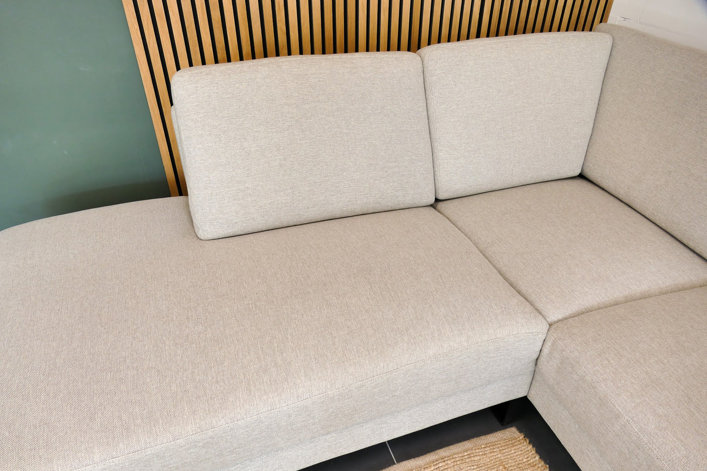 Refurbished Hoekbank Beige industrieel