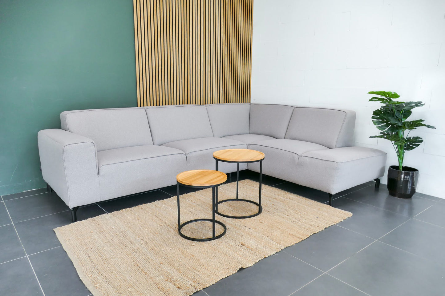 Refurbished Loods 5 Hoekbank Lot Taupe