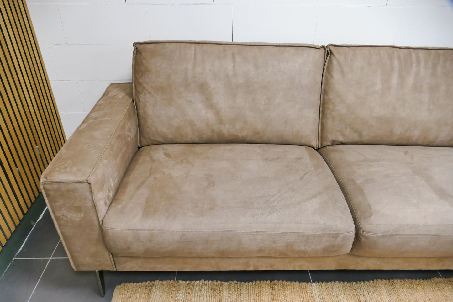 Refurbished Chaise Longue Bruin microvezel